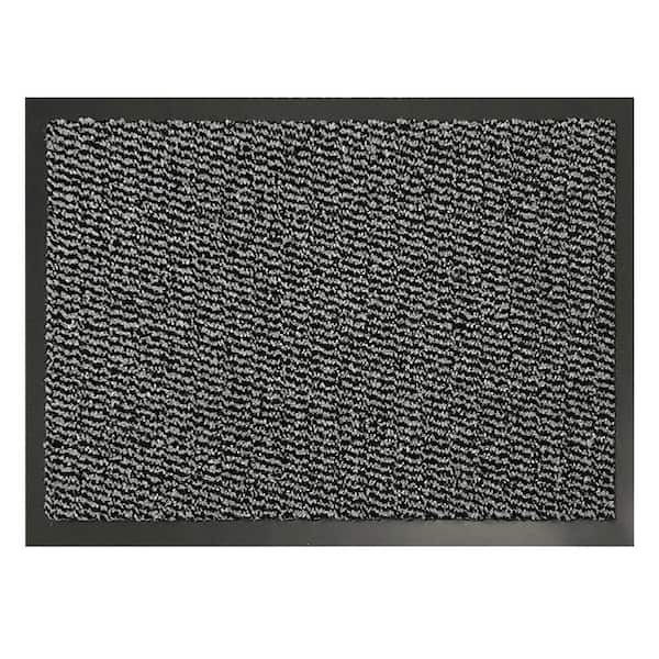 EVIDECO French home goods Lisa Grey 31 in. x 24 in. Polyester Sheltered Front Door Mat