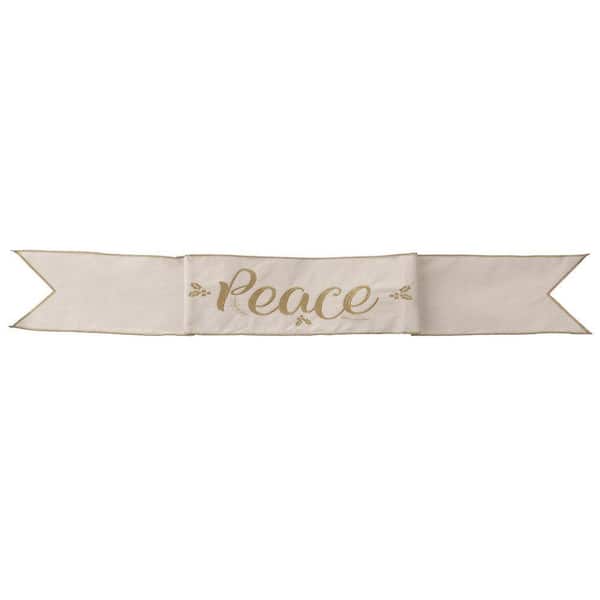 6 in. x 44 in. Velvet "Peace in" Banner `