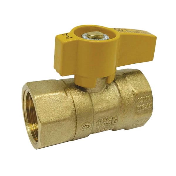 ProLine Series 1/2 in. Brass FPT 2-Piece Gas Valve (5-Pack)