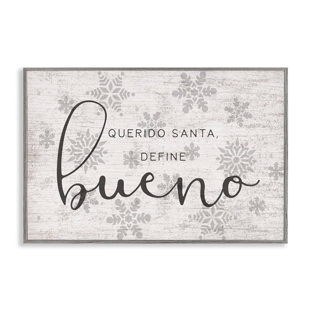 Dear Santa Define Good by Lil' Rue Gray Framed Abstract Giclee Art Print 12 in. x 18 in. price history on PriceWatchPro
