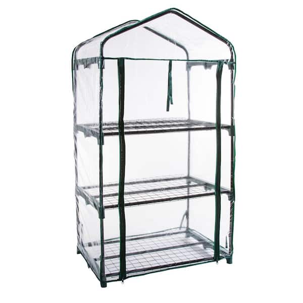 Pure Garden 19 in. W x 27.5 in. x 50 in. H 3-Tier Portable Greenhouse with Cover