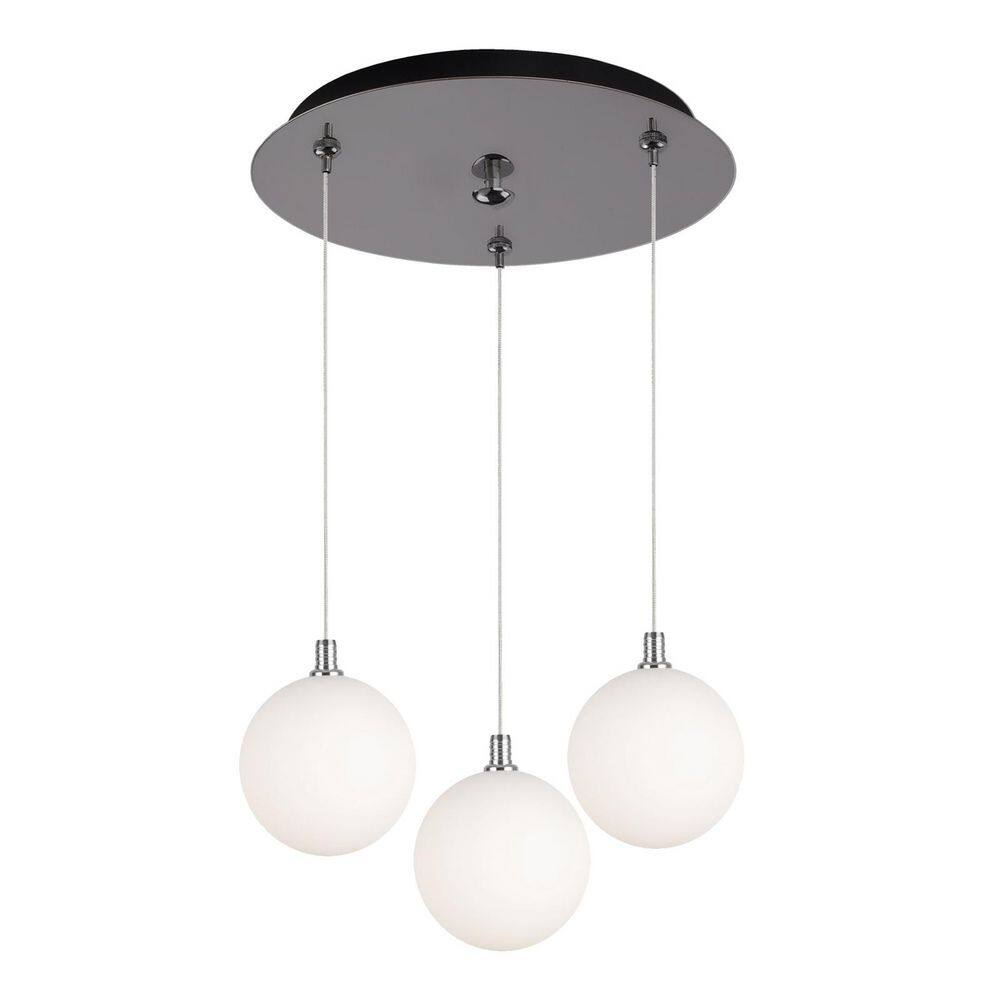 Bolla 12-in Chrome/Opal Glass 3-Light Multi Pendant price history on PriceWatchPro