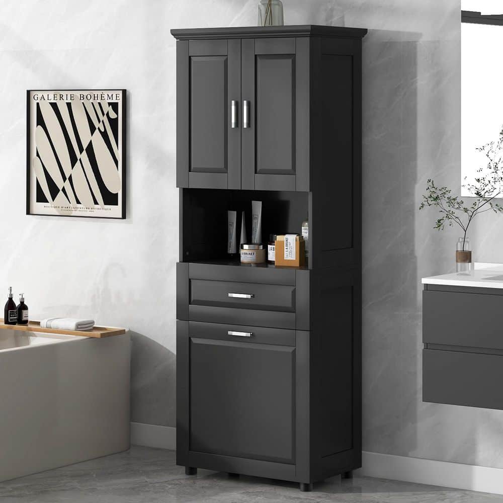 Linen Cabinet With Hamper