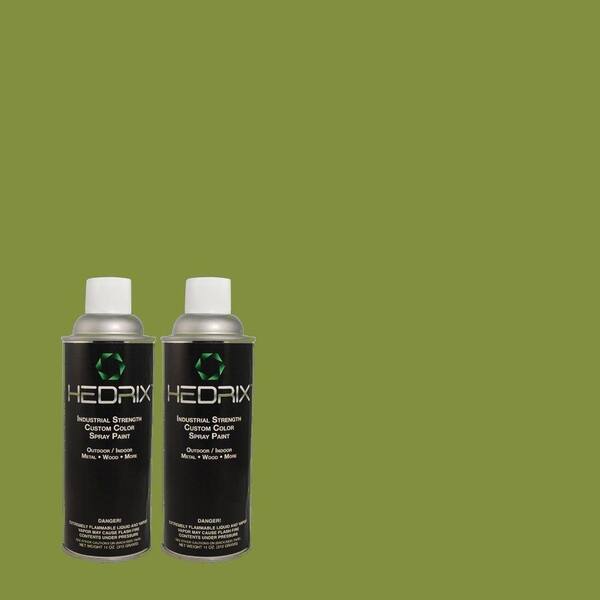 Hedrix 11 oz. Match of MQ4-44 Green Dynasty Semi-Gloss Custom Spray Paint (2-Pack)