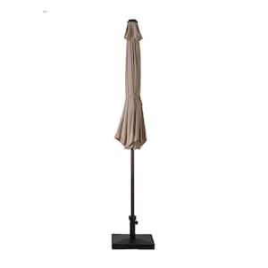 Kingston 9 ft. Market Outdoor Umbrella in Beige with 50 lbs. Concrete Base