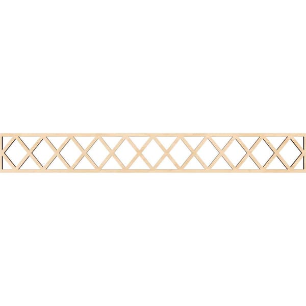 Ekena Millwork Wolford Fretwork 0.375 in. D x 46.5 in. W x 6 in. L Birch Wood Panel Moulding