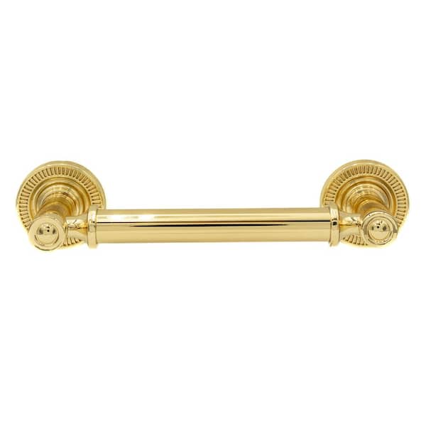 Minted 3-3/4 in. (96 mm) Center-to-Center Traditional Polished Gold Bar Drawer Pull