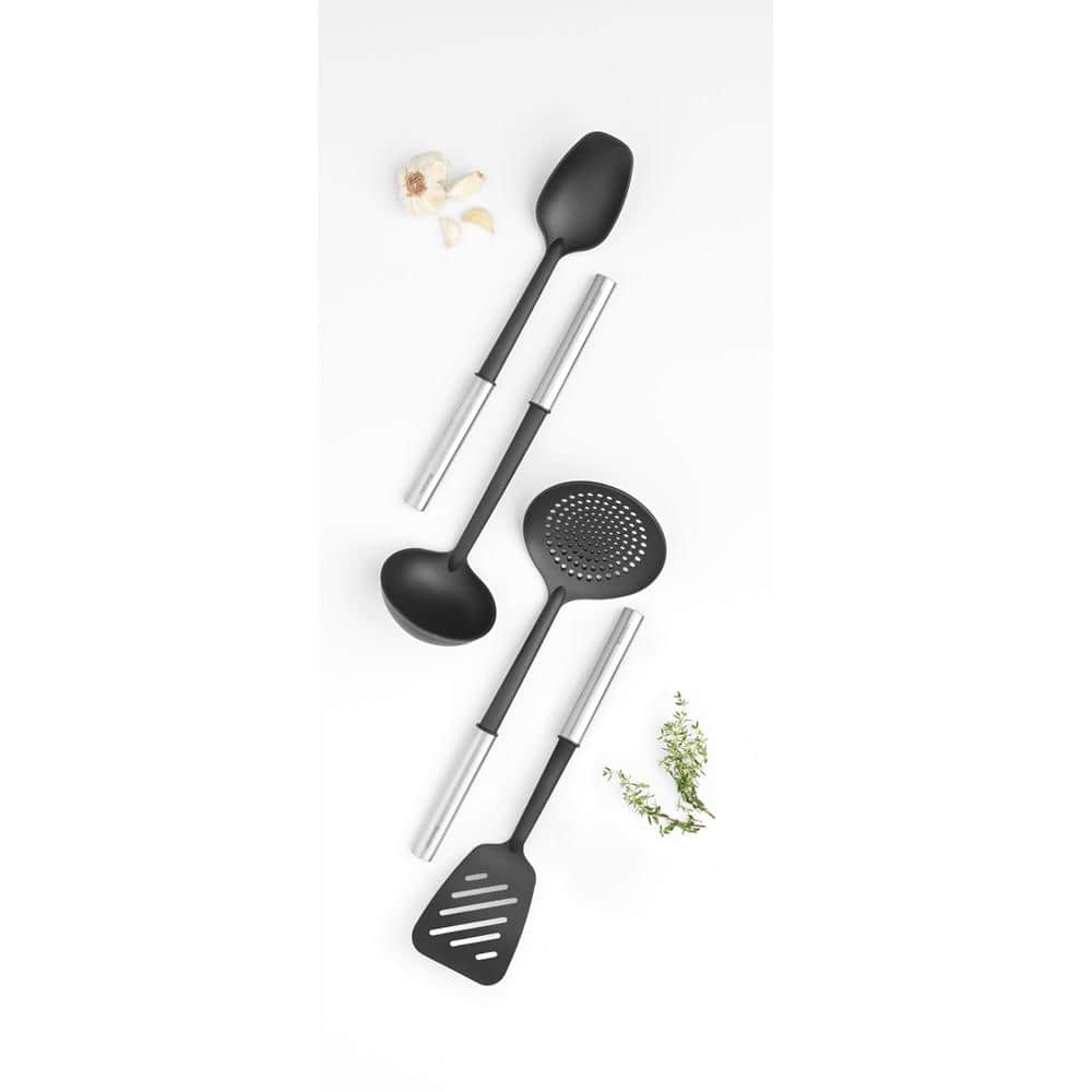 Profile 4-Piece Stainless Steel and Nylon Non-Stick Kitchen Utensils Set