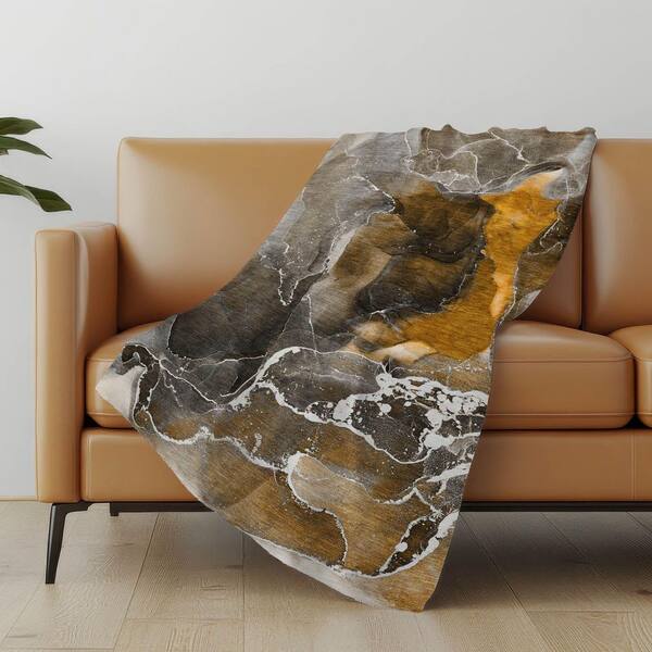 Premium Machine Washable ASB503 Brown 50 in. x 70 in. Sherpa Throw Blanket