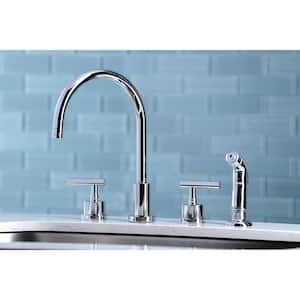 Manhattan 2-Handle Standard Kitchen Faucet in Polished Chrome