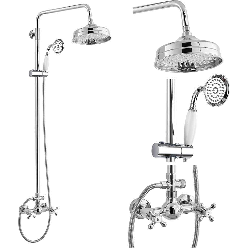 Double Handle 2-Spray Shower Faucet 1.26 GPM with Pressure Balance in Polish Chrome price history on PriceWatchPro