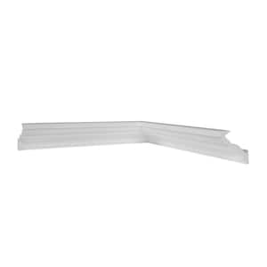 Trim Fast 3-1/8 in. x 15-3/4 in. x 15-3/4 in. Unfinished Polystyrene Peel and Stick Crown Molding Inside Corner Block