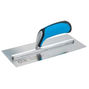 4 x 16 in. Stainless Steel Plaster Finishing Trowel with Handle Grip