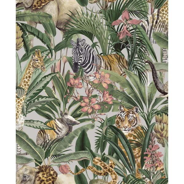Safari Fusion Gilver Non-Pasted Wallpaper (Covers 56 sq. ft.)
