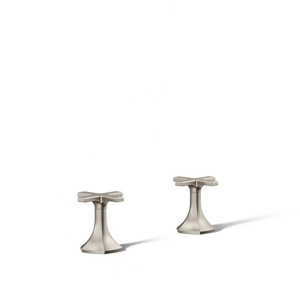 Occasion Cross Bathroom Sink Faucet Handles, Vibrant Brushed Nickel price history on PriceWatchPro