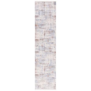 Marmara Beige/Blue Rust Doormat 3 ft. x 4 ft. Gradient Striped Area Rug