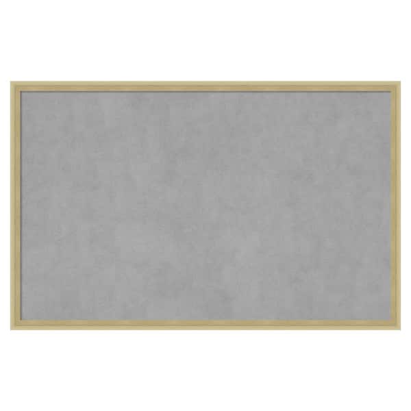 Amanti Art Lucie Champagne 33 in. x 21 in Framed Magnetic Board