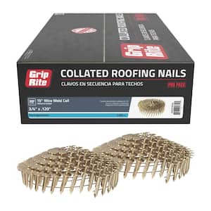 Grip-Rite 3/4 in. x 0.120 15° Wire Collated Electrogalvanized Smooth ...
