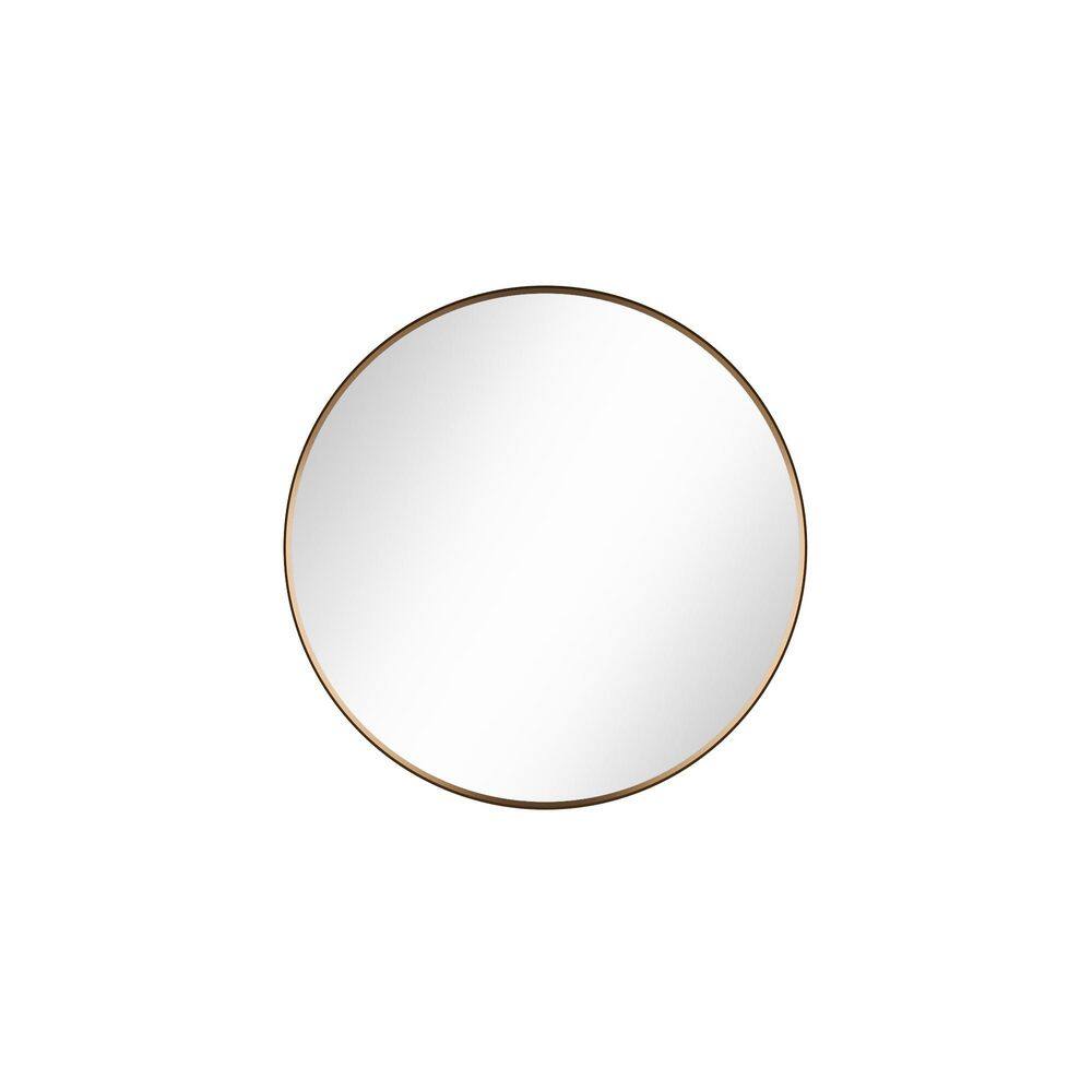 24 in. W x 24 in. H Round Aluminum Framed Wall Mounted Bathroom Vanity Mirror in Brushed Gold price history on PriceWatchPro