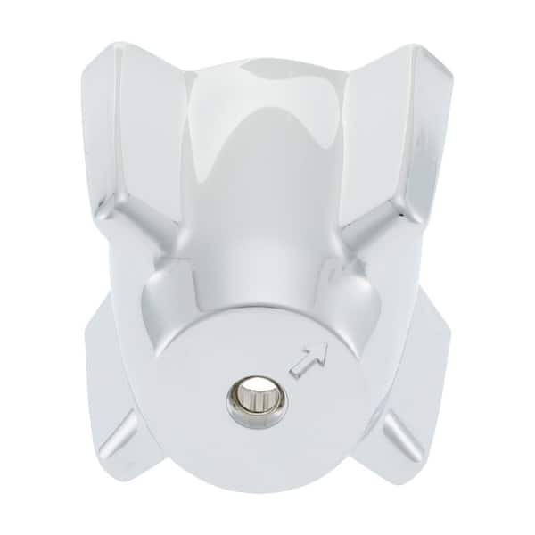 Faucet Handle with Four Ridge Knob Design in Chrome for Central Brass Replaces 508D