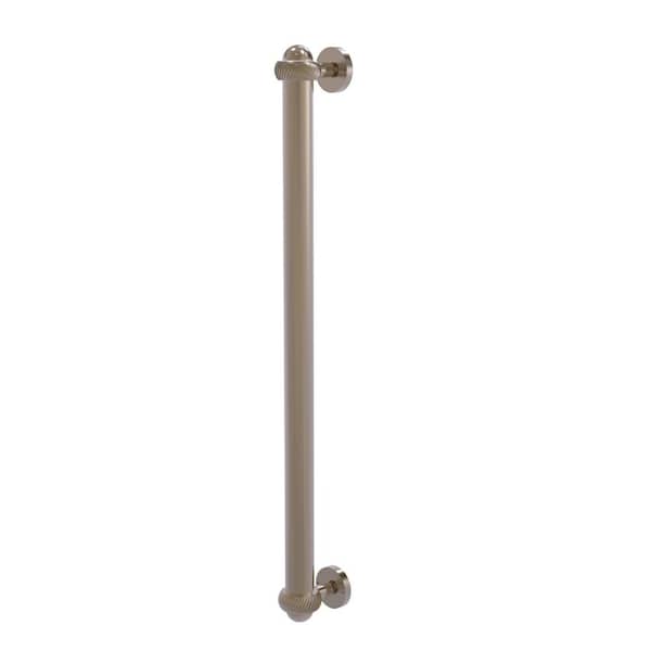 Allied Brass 18 in. Center-to-Center Refrigerator Pull with Twisted Aents in Antique Pewter