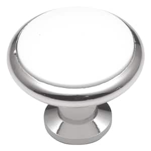 Tranquility 1-3/8 in. White Porcelain Polished Chrome Cabinet Knob