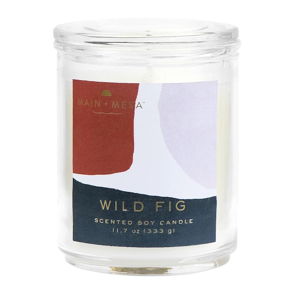 Unbranded 11.5 fl. oz. Wild Fig Lidded Glass Scented Candle (1-Pack)