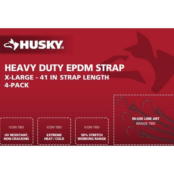 41 in Heavy Duty EPDM Tarp Strap, 4 Pack