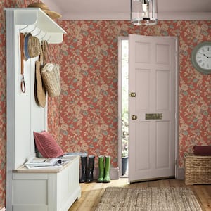 Alyworth Trail Terracotta Multi-Colored Wallpaper Sample