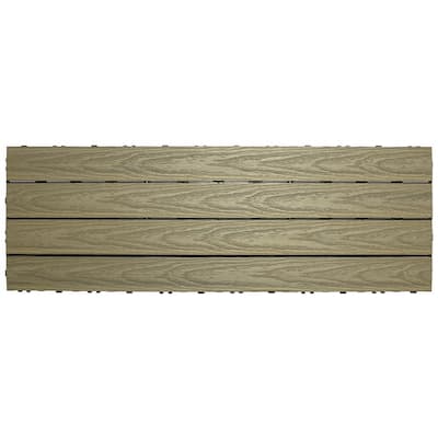 Roll Floor Bathroom Mat 2.7 ft. x 3.5 ft. Non-Slip Thermo-Treated Wood Deck  Tile in Brown (1-Each) 11119 - The Home Depot