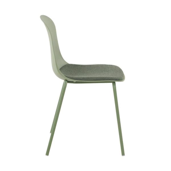 Jamesdar Serena Olive Green Stackable Chair with Cushion (Set-4
