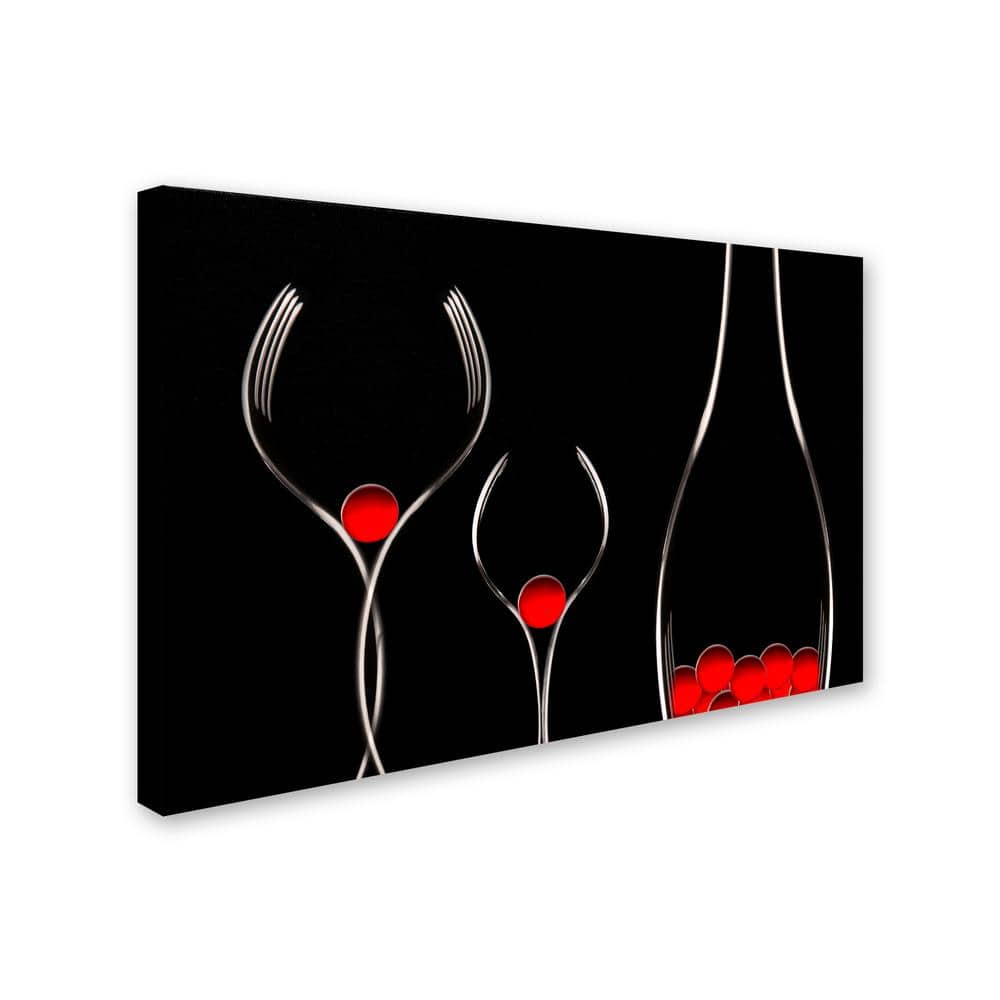 Doris Reindl Abstract Black and Red Canvas Art