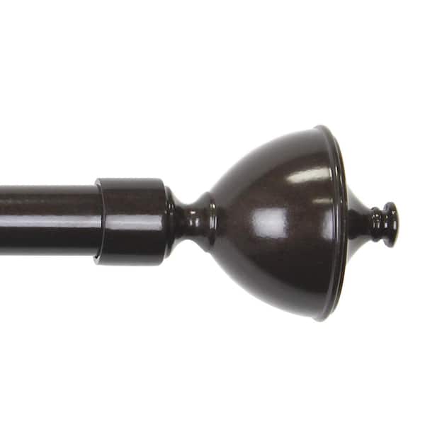 24 in. - 48 in. Telescoping 3/4 in. Single Curtain Rod in Davide Bronze