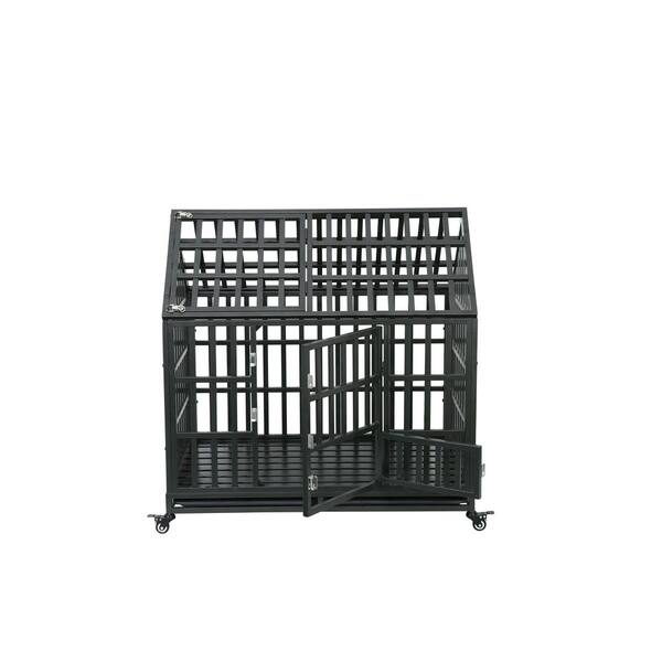 Tatayosi J-H-W20658500 Heavy-Duty Carbon steel Dog Cage pet Crate with Roof - 1