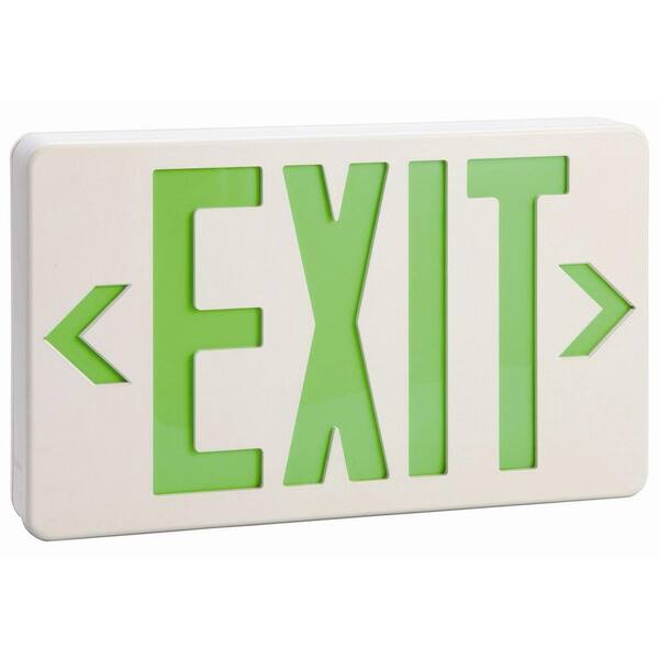 Design House Green LED Emergency Exit Light with 3 Hour Battery