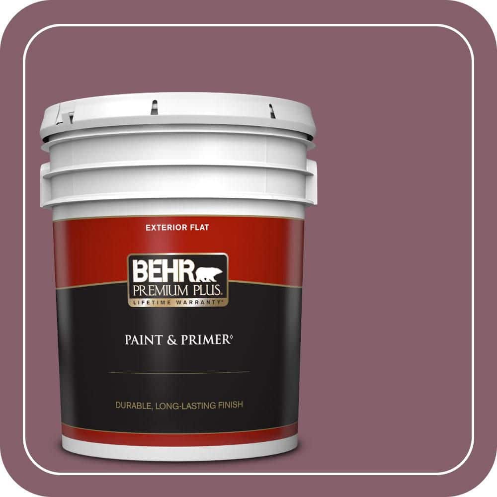 5 gal. #BIC-35 Vintage Plum Flat Exterior Paint & Primer product image for price tracking