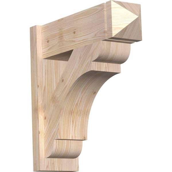 Ekena Millwork 8 in. x 24 in. x 24 in. Olympic Arts and Crafts Smooth Douglas Fir Outlooker