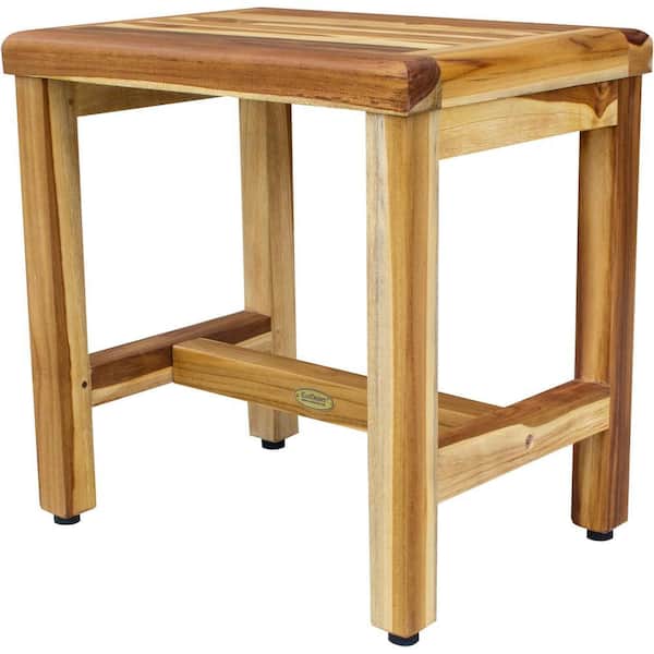 EarthyTeak Classic 18 in. Teak Shower Bench