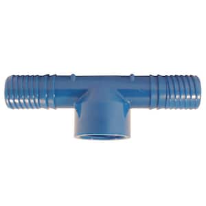 3/4 in. Barb Insert Blue Twister Polypropylene x FPT Tee Fitting