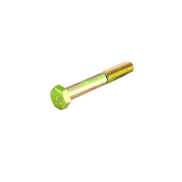 Everbilt 1/2 in.-13 TPI x 4-1/2 in. Zinc-Plated Yellow Grade 8 Hex Bolt