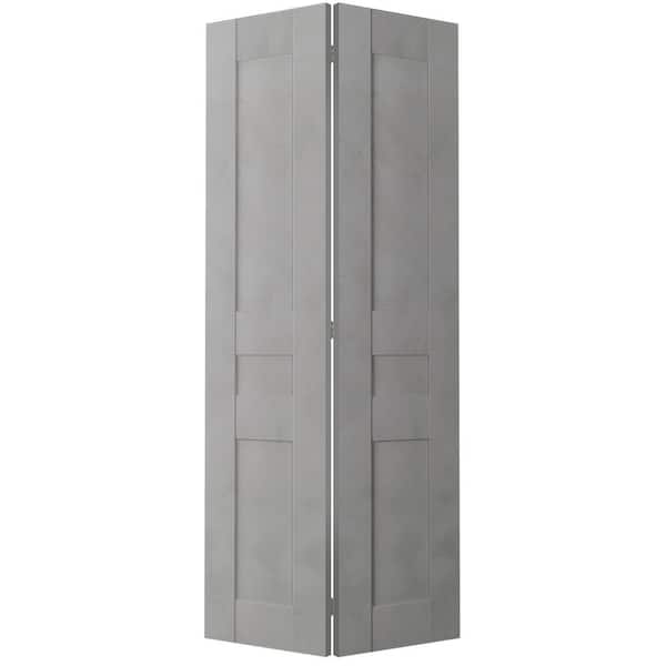 Belldinni Vona 07 2R 36"x 80" Solid Composite Core Light Urban Finished Wood Bi-fold Door with Hardware