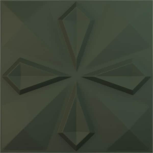 Ekena Millwork 19-5/8-in W x 19-5/8-in H Nikki EnduraWall Decorative 3D Wall Panel Satin Hunt Club Green