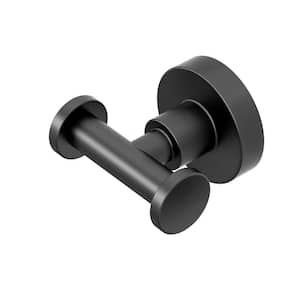 Venue Double Robe Hook in Matte Black