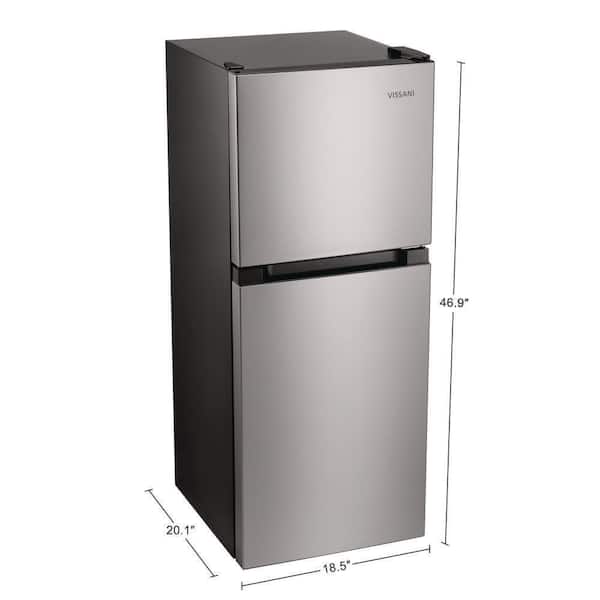 Vissani 4.5 cu. ft. Mini Refrigerator in Stainless Look with Glass