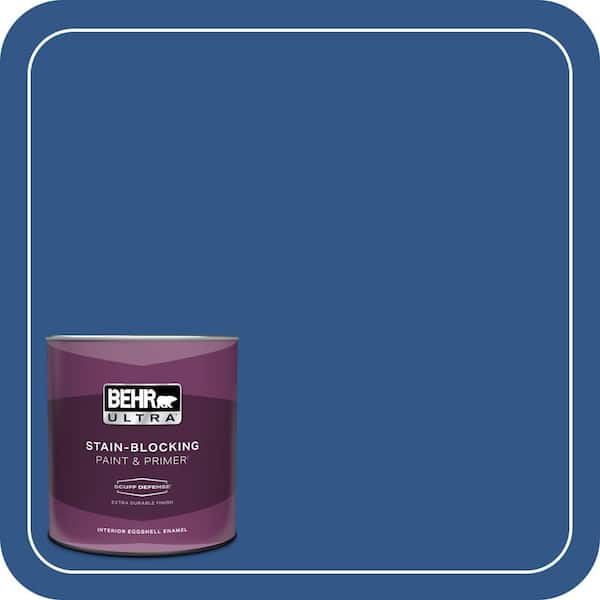 BEHR ULTRA 1 qt. #590B-7 Award Blue Extra Durable Eggshell Enamel Interior Paint & Primer