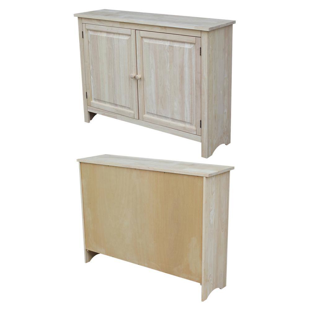 Light Brown Coastal Adjustable Shelving Buffet Sideboard