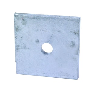 BP 3 in. x 3 in. Hot-Dip Galvanized Bearing Plate with 1/2 in. Bolt Dia.