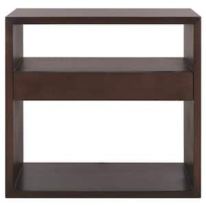 Munson 15 in. Dark Oak Rectangle Wood Console Table with Drawer
