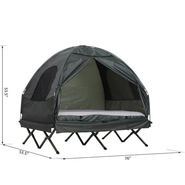 sensor Ik heb een Engelse les slank Outsunny 1-Person Polyester Taffeta Pop-Up Cot Tent with Simple Setup and  Tough Materials A20-087 - The Home Depot
