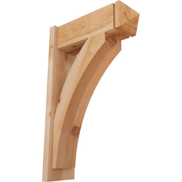 Ekena Millwork 8 in. x 34 in. x 22 in. Thorton Arts and Crafts Smooth Western Red Cedar Outlooker